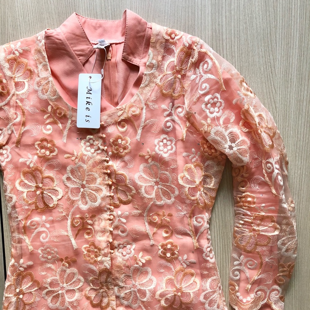 Mike Is Floral Ornate Tunic Dress